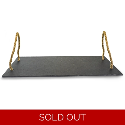 Slate Serving Platter With Rope Handles